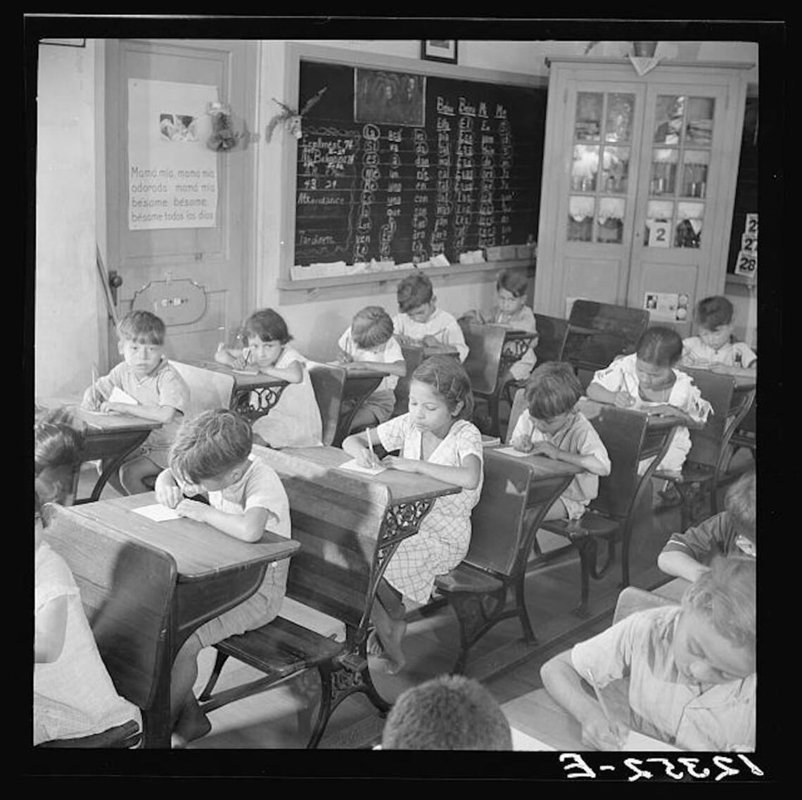 School room in rural school. Cidra, Puerto Rico