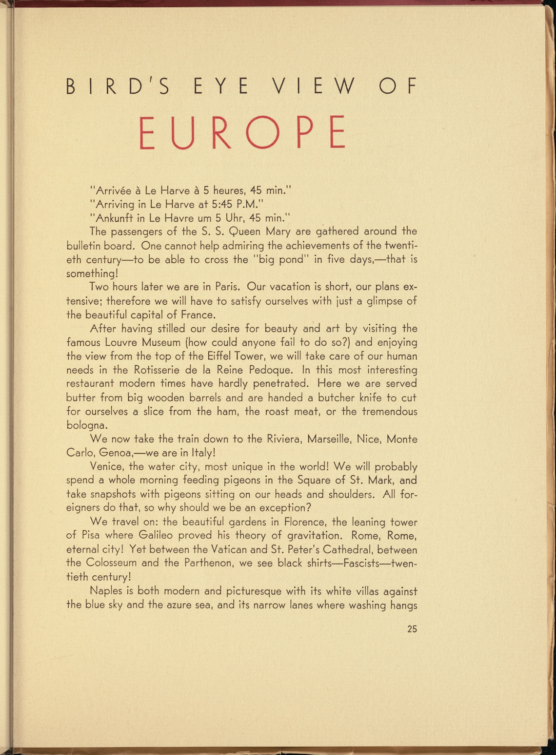 Bird's Eye View of Europe, page 1 